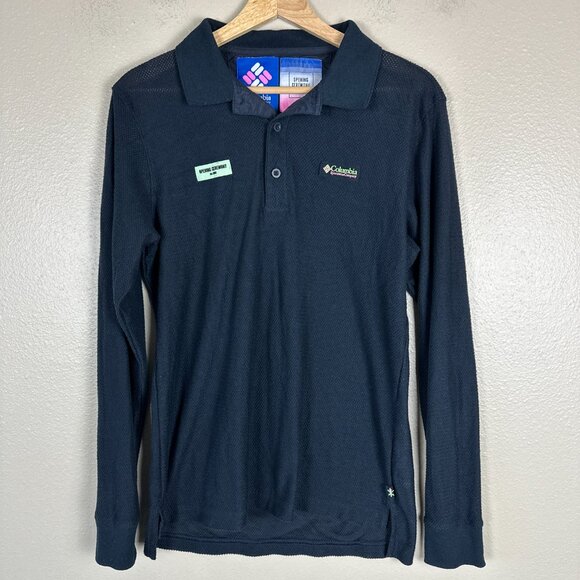 Opening Ceremony x Columbia Men’s Small Long Sleeve Polo Pullover Stretch Black - Picture 3 of 5